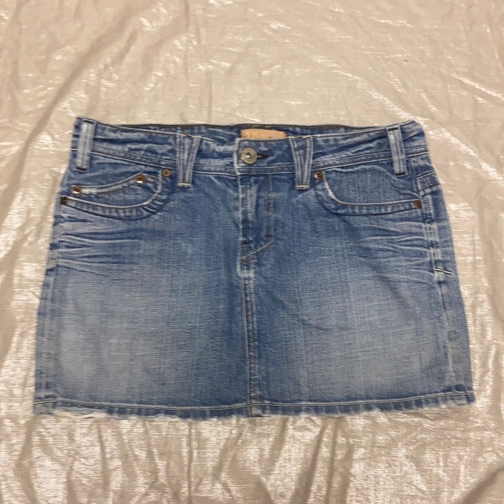 Tabuk Distressed Denim Mini Skirt/Size:8